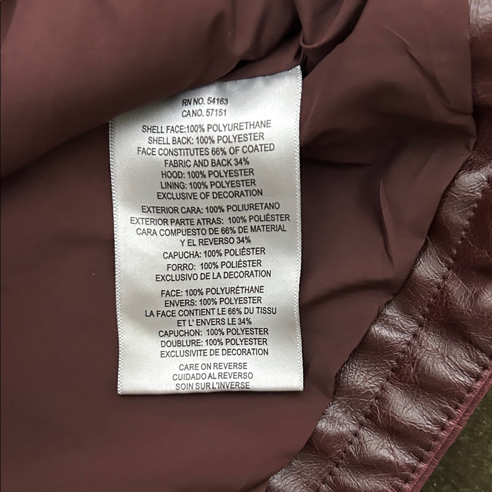 Levi's Women's oxblood color faux leather Jacket - Picture 7 of 15